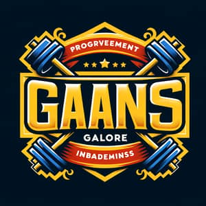 GAINSGALORE Logo Design | Strength & Progress Symbol