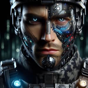 Futuristic Cybernetic Soldier | Intense Sci-Fi Warrior