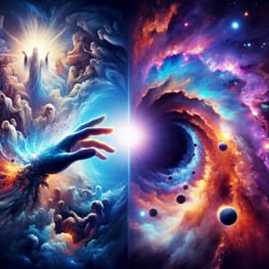 Biblical vs. Theoretical Creation of Universe: Cosmic Dialogue