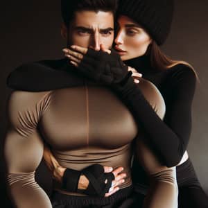 Embracing Love: Multicultural Couple in Warm Attire