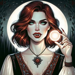 Enchanting Vampire Character Inspired by Triss Merigold from Witcher Series
