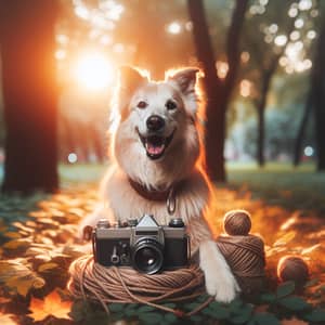 Tranquil Nature-Inspired Dog Photography with Vintage Aesthetics
