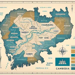 Detailed Map of Cambodia Zones