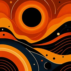 Vivid Orange and Deep Black Desktop Wallpaper | Contrast & Creativity
