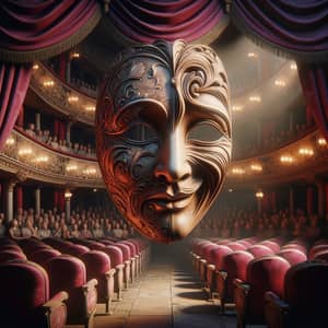 Traditional Theater Setting with Delicately Crafted Mask