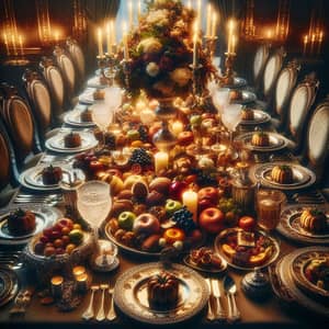 Luxurious Banquet with Ornate Table Setting