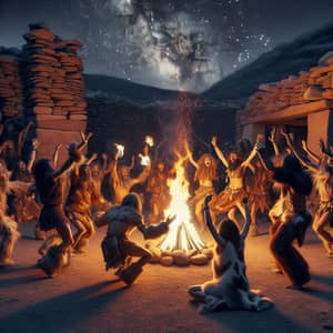 Göbeklitepe Hunter Gatherers Dance Around Fire