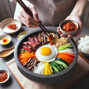 Authentic Korean Bibimbap Recipe: Colorful Vegetables & Marinated Beef