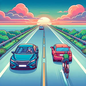 Safe Sharing: Cars and Bikes on the Highway