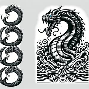 Viking Mythical Creature Tattoo Design | Jörmungandr Art