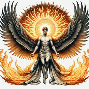 Male Seraphim Angel in Religious Art