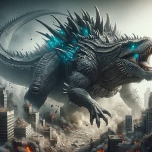Colossal Dinosaur-like Rampage: Iconic Creature Chaos