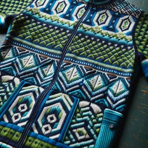 Colorful Geometric Wool Cycling Jersey for Ultimate Comfort