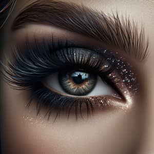 Stunning Smokey Eye Makeup Look | Dark Eyeshadow with Glitter