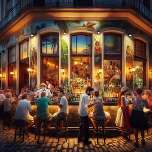 Bustling Bar in Havana | Cuban Cocktails & Tropical Vibes