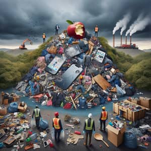 Anti-Consumerism Symbolism: Waste Mountain and Society's Potential