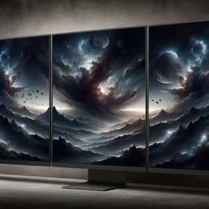 Dark Cosmic Wallpaper | Detailed Spanning Over 4 Monitors