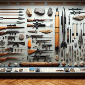 Evolution of Weapons Through History - Museum Display