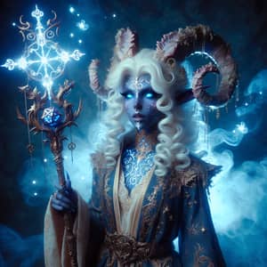 Celestial Celadrin Warlock - Fantasy Dungeons & Dragons Character