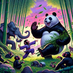 A Kung-Fu Adventure in the Wild | Po and Ellie in Bamboo Forest