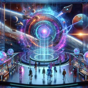 Futuristic Space Portal: Virtual Reality Store Experience
