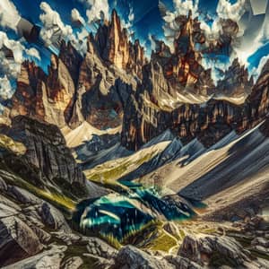 Abstract Mountain Landscape Art | Natural Textures & Patterns