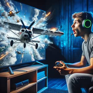 Cessna Aircraft Surprises Xbox Gamer | Gaming Room Scene
