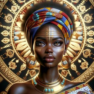 Regal African Queen | Ethereal Beauty and Grace