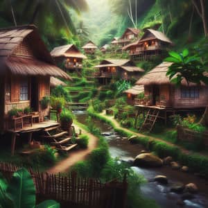Traditional Bamboo Village in the Philippines: Timeless Tranquility