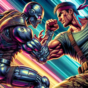 Terminator vs John Rambo - Epic Battle of Power and Determination