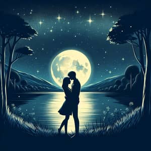 Romantic Starry Night Illustration | Moments of Love