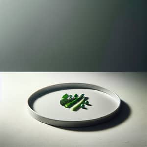 Sleek Minimalist Green Dish for Serene Dining Experience