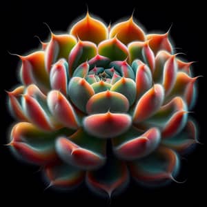 Colorful Peach Fuzz Succulent | Ultra-Realistic 4k Macro Shot