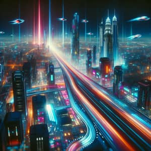 Futuristic Cityscape: A Hyper-Connected Society of Electric Dreams