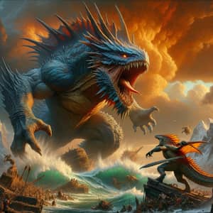 Legendary Tarrasque vs Godzilla Battle: Epic Clash of Titans