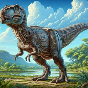 Detailed Dinosaur Image with Robust Body and Sharp Teeth
