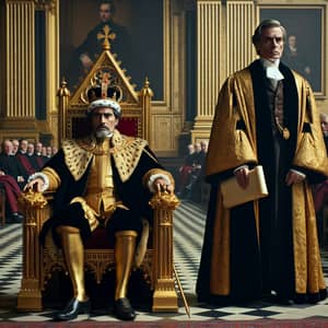 Regal King vs Scholar: Tension in Grand Hall
