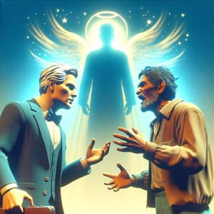Wealthy vs Less Fortunate: Intense Debate with Divine Observer