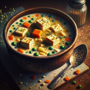 Delicious Paneer Soup with Fresh Vegetables