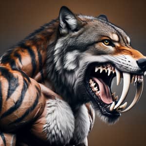 Fierce Wolf with Tiger Strength | Saber-Toothed Features