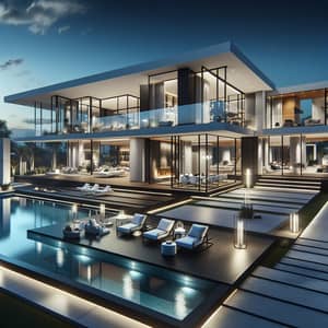 Luxurious Modern Real Estate Property with Expansive Design