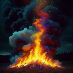 Vibrant Blaze: Nature's Unrestrained Power