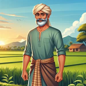 Indian Farmer 2D Character Design | Rural Life Representation
