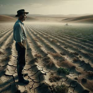 Severe Drought Ravages Farmland: A Desolate Scene