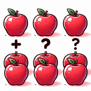 7 Red Apples Plus 3 More: Math Puzzle for Kids