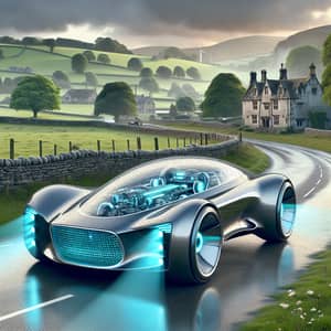 Futuristic Car in English Countryside | Advanced Aerodynamics