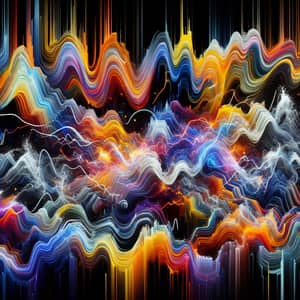 Vivid Tinnitus Visualization: Sound Waves Collide in a Silent Night