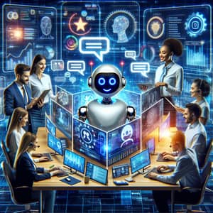 AI-Powered Customer Service in Modern Office Environment