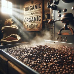Organic Coffee Beans: Freshly Roasted Scene