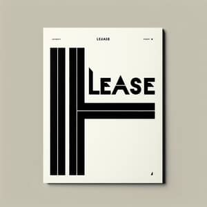 Lease Black and White Minimalism - Artistic Typography Design